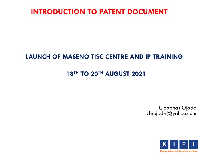 introduction to patent document