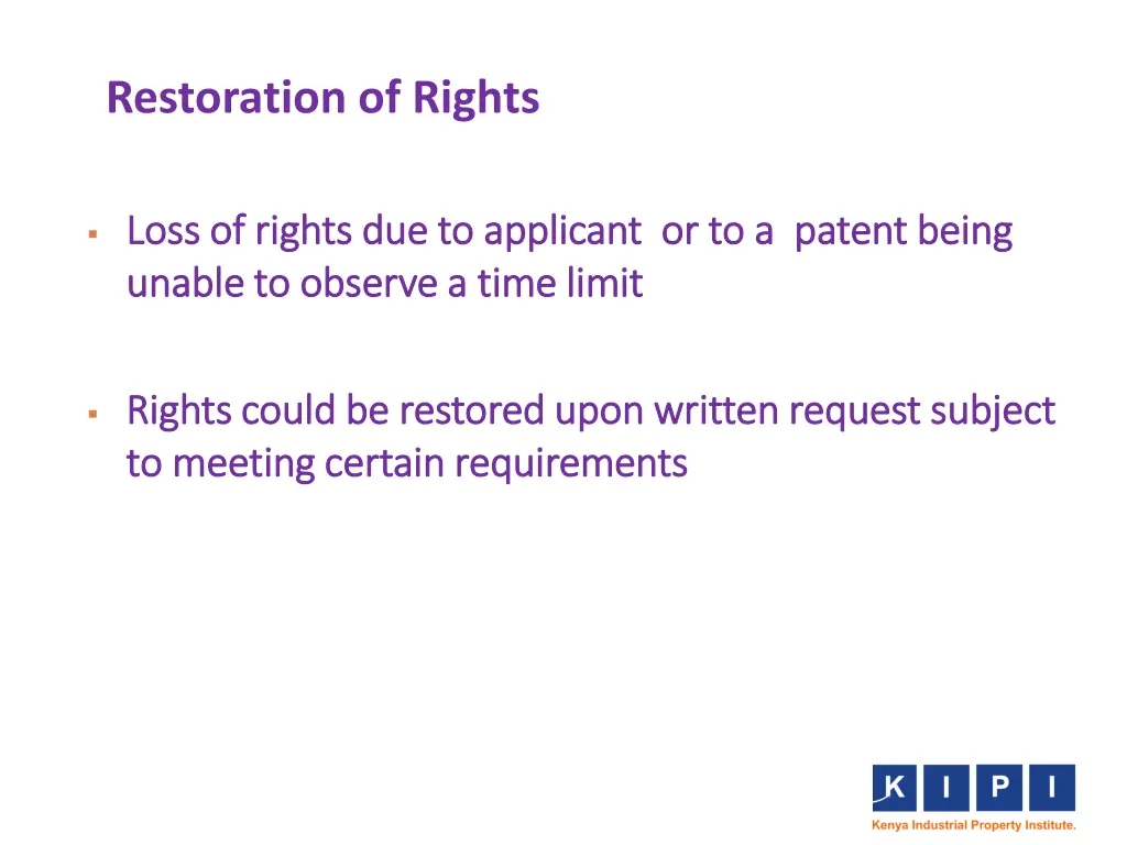 restoration of rights