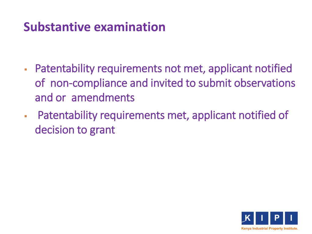 substantive examination 2