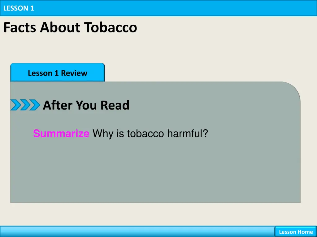 lesson 1 facts about tobacco 12