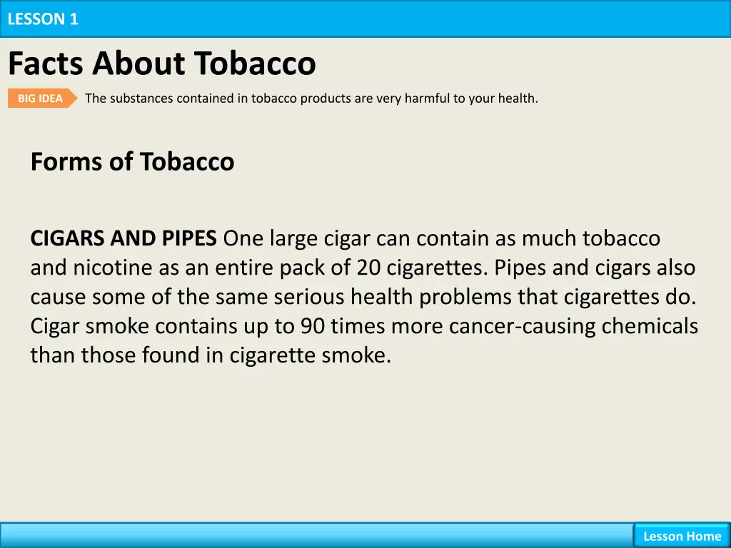 lesson 1 facts about tobacco 4