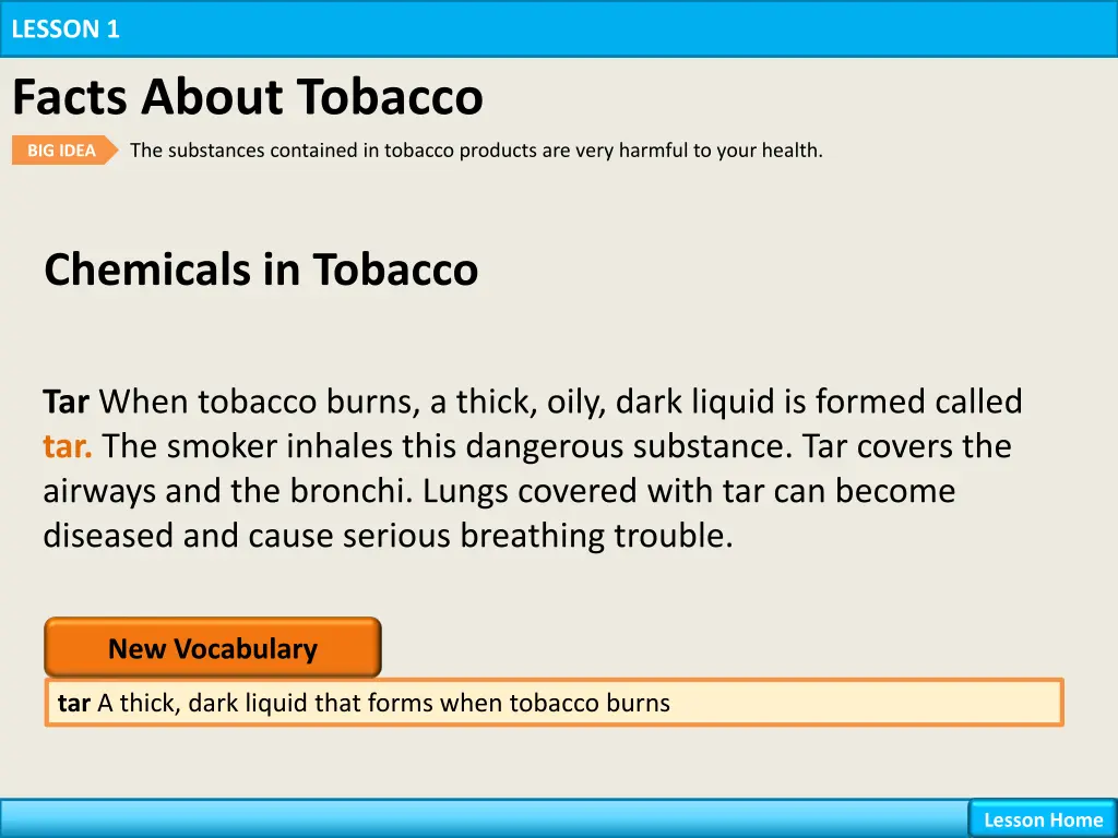 lesson 1 facts about tobacco 9