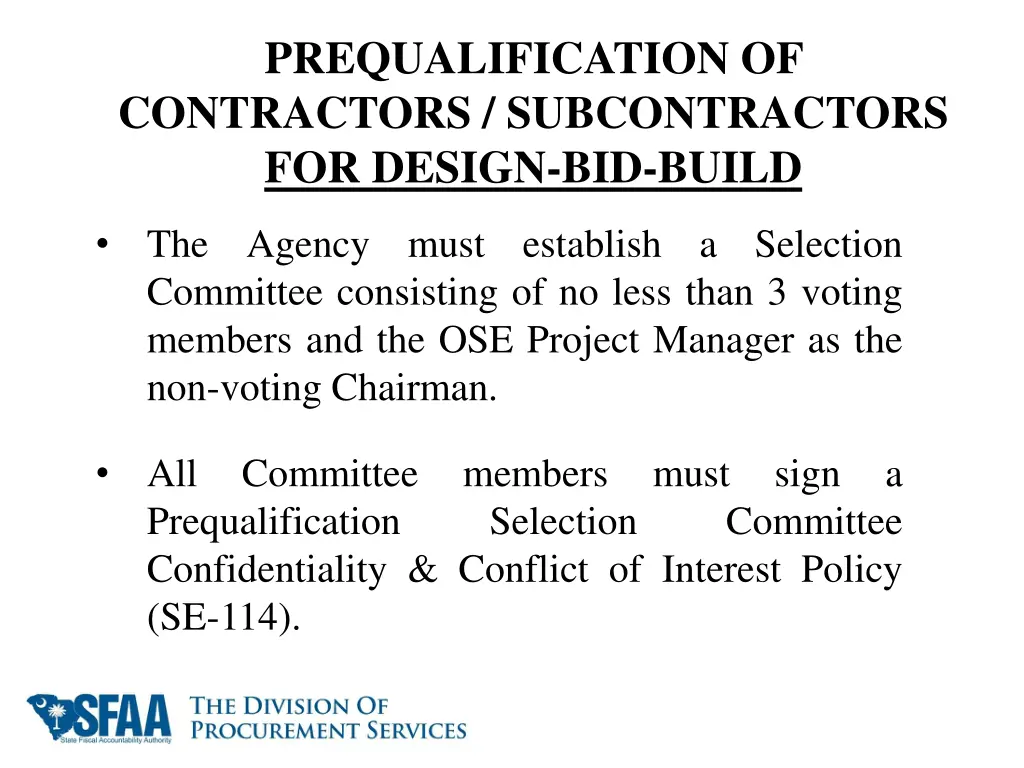 prequalification of contractors subcontractors 3