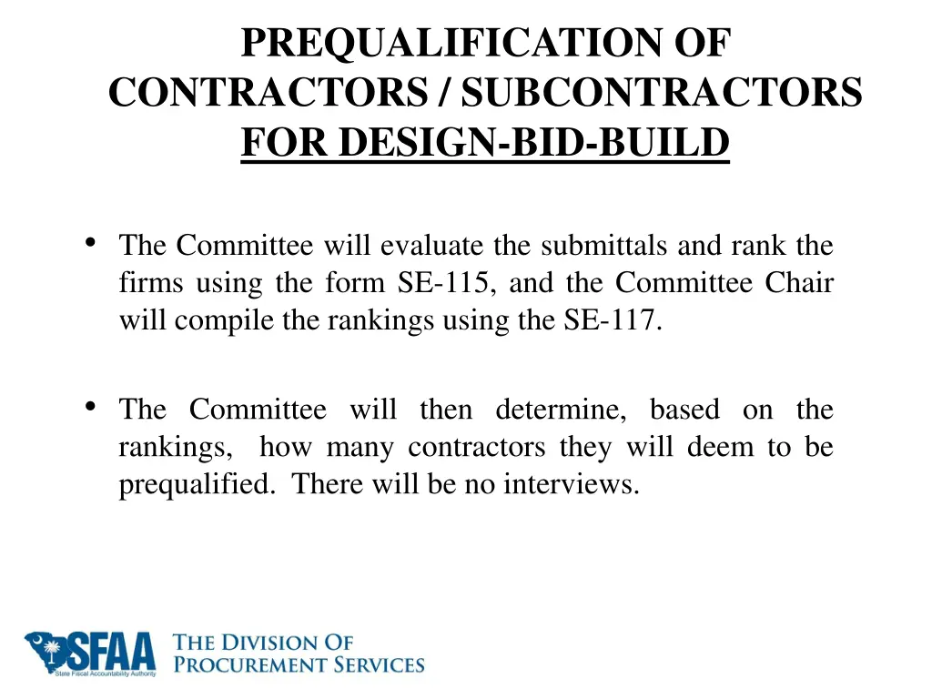 prequalification of contractors subcontractors 7