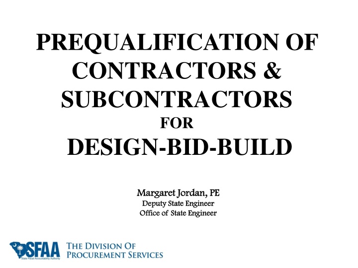 prequalification of contractors subcontractors