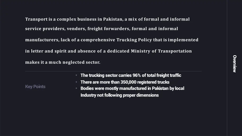 transport is a complex business in pakistan