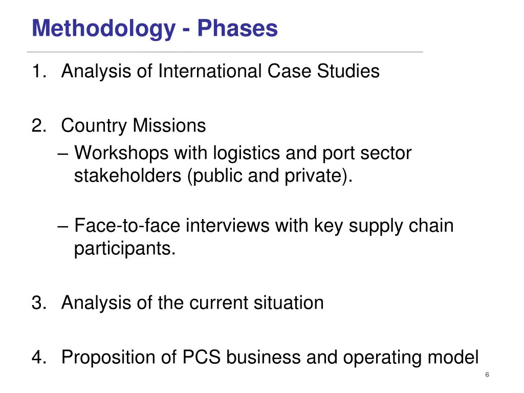 methodology phases