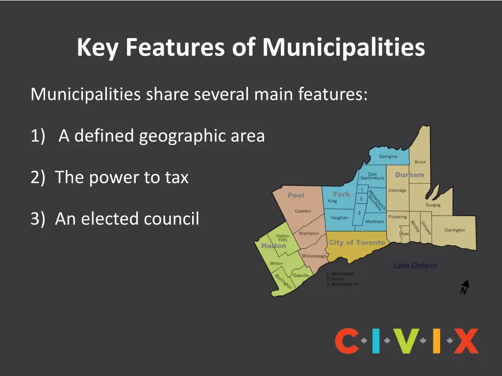 key features of municipalities