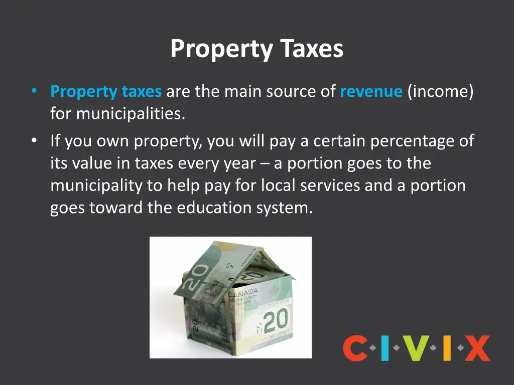 property taxes