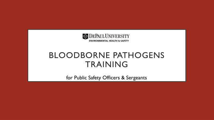 bloodborne pathogens training