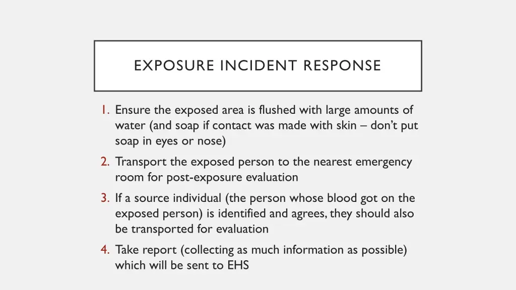 exposure incident response