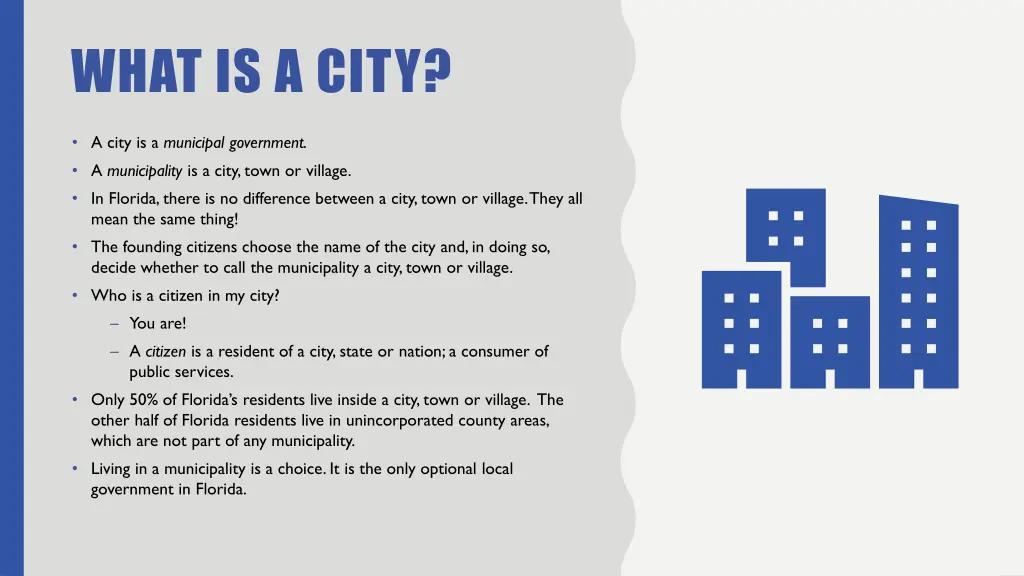 what is a city