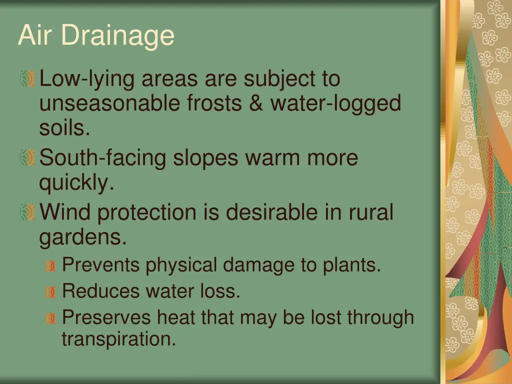 air drainage