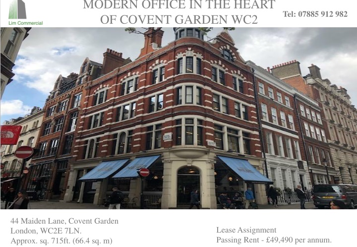 modern office in the heart of covent garden wc2