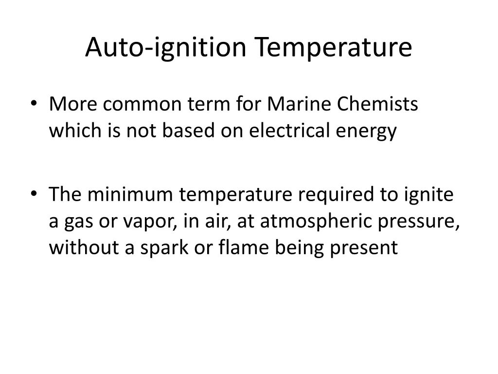 auto ignition temperature