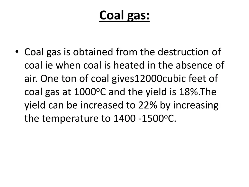 coal gas