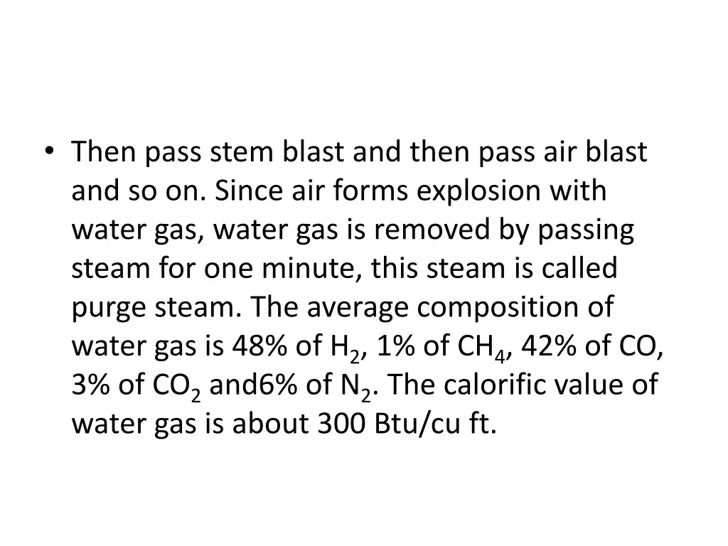 then pass stem blast and then pass air blast