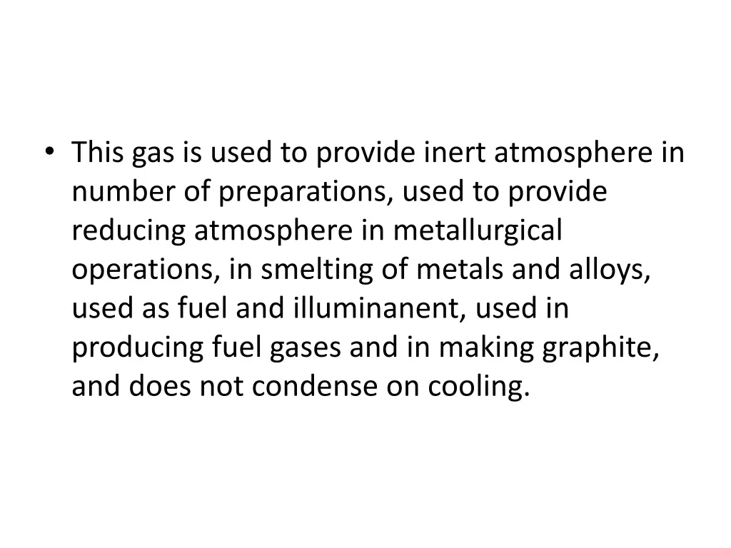 this gas is used to provide inert atmosphere