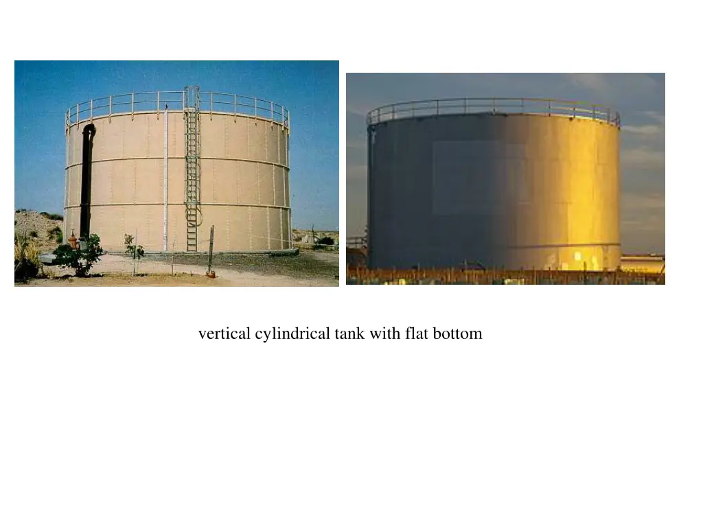 vertical cylindrical tank with flat bottom