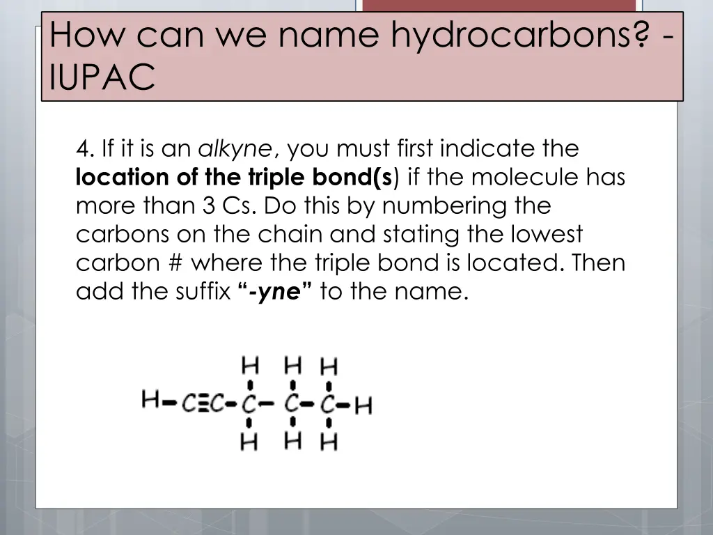 how can we name hydrocarbons iupac 3