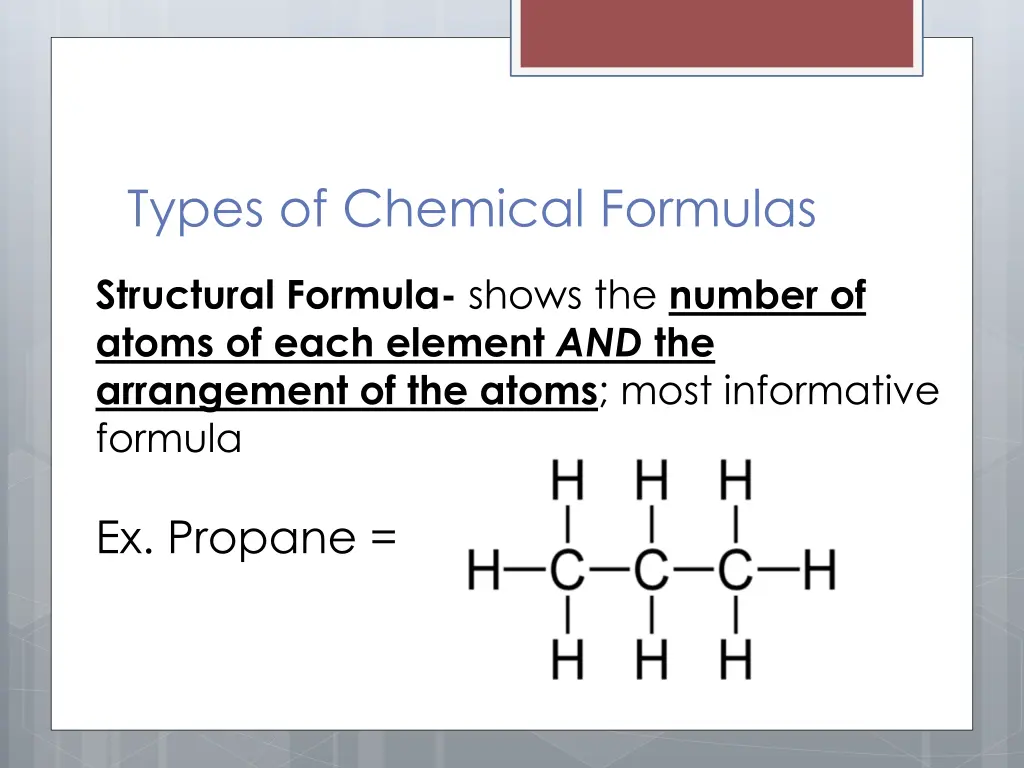 types of chemical formulas 1