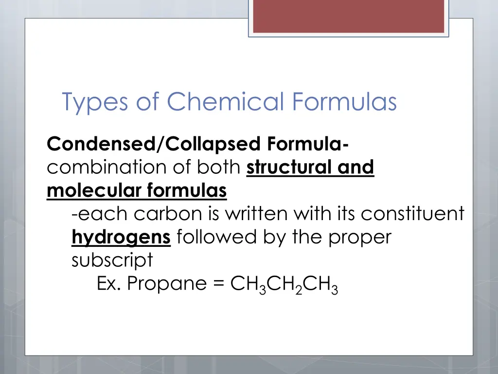 types of chemical formulas 2