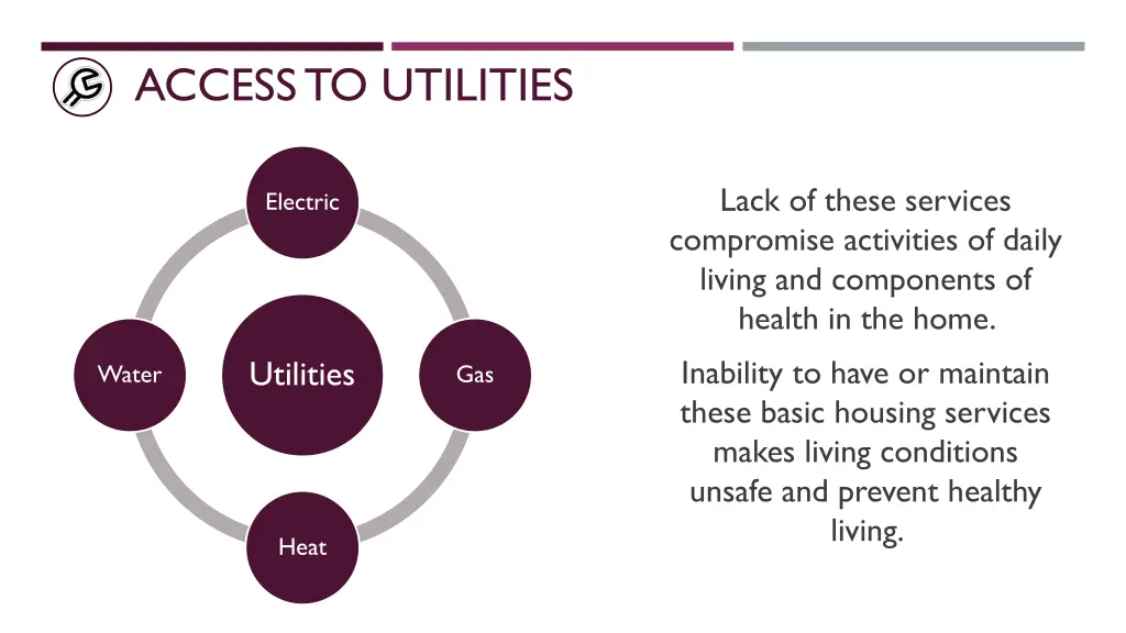 access to utilities