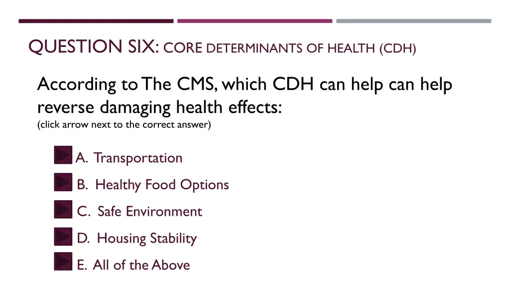 question six core determinants of health cdh