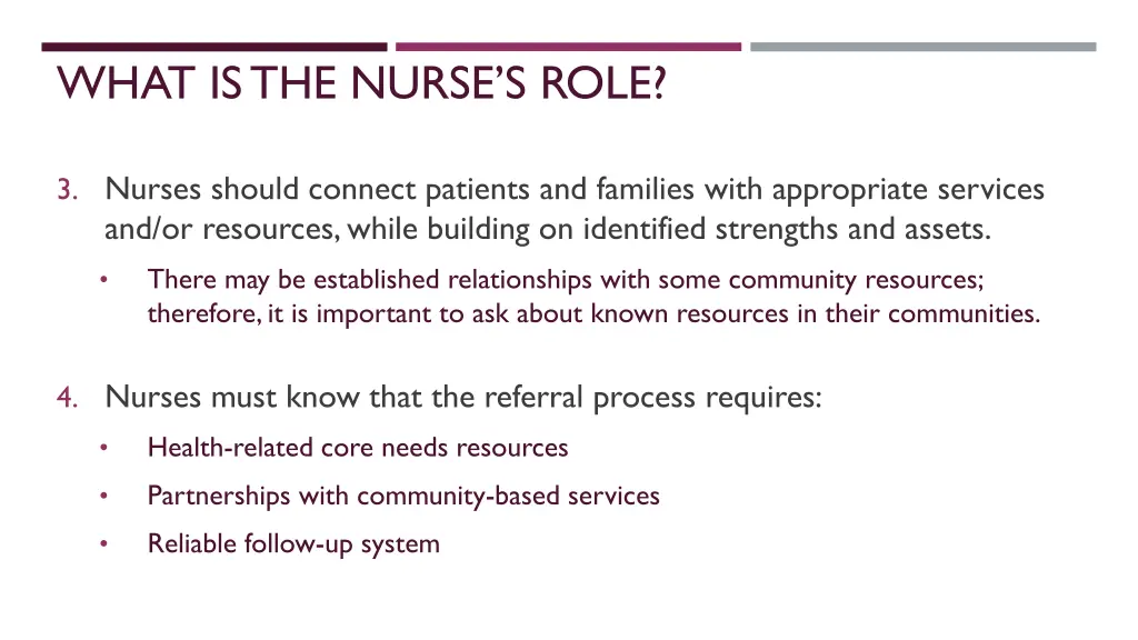 what is the nurse s role 1