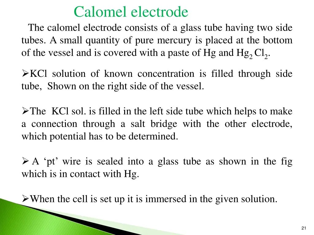 calomel electrode