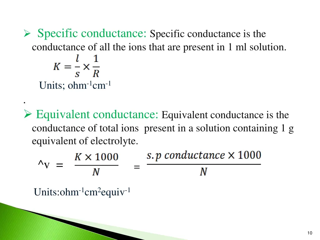 specific conductance specific conductance