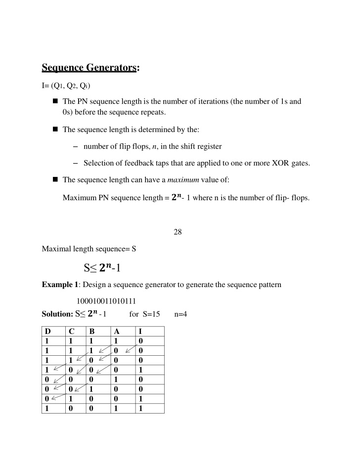 sequence generators