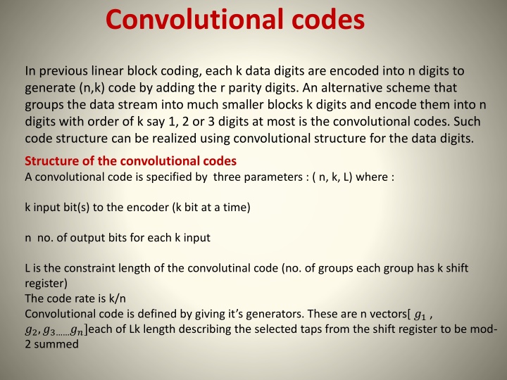 convolutional codes