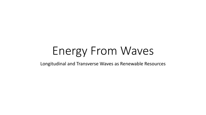 energy from waves