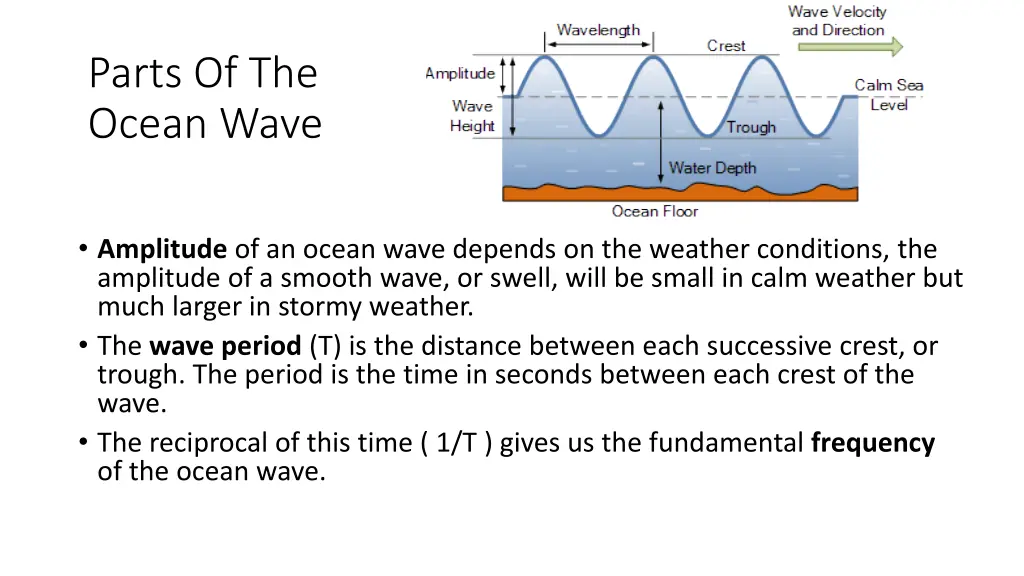 parts of the ocean wave