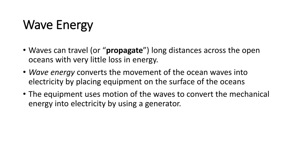 wave energy wave energy