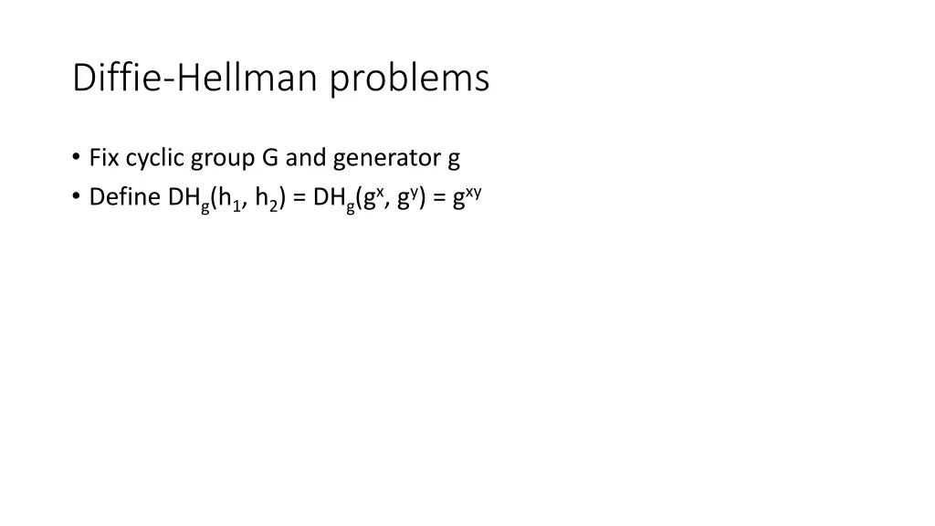 diffie hellman problems 1