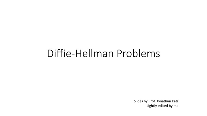 diffie hellman problems