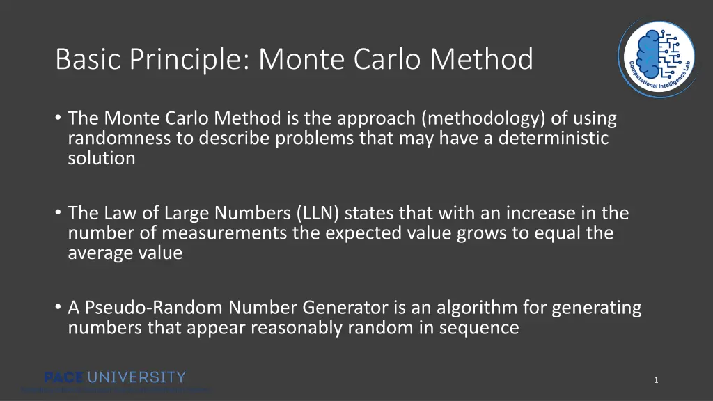 basic principle monte carlo method