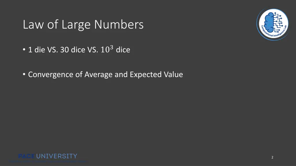 law of large numbers