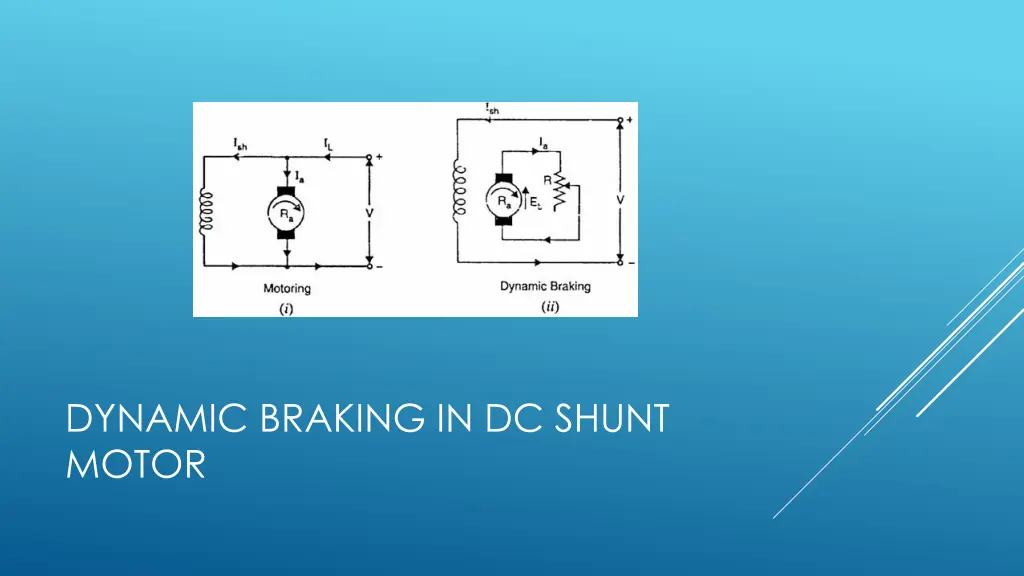 dynamic braking in dc shunt motor