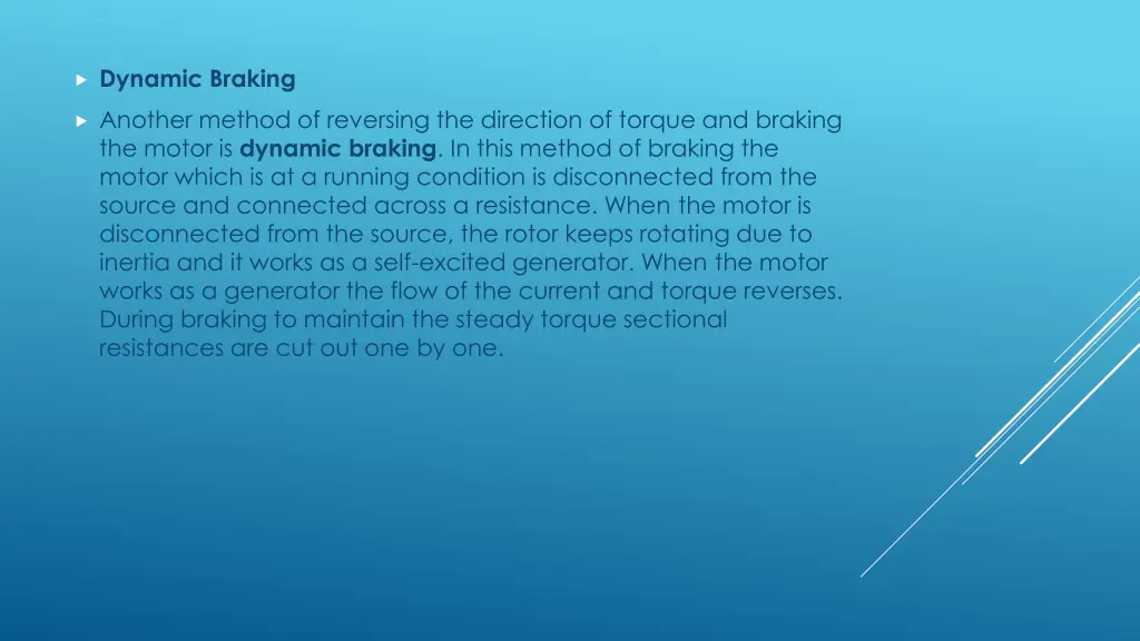 dynamic braking