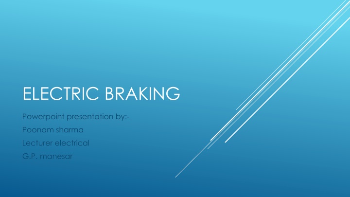 electric braking