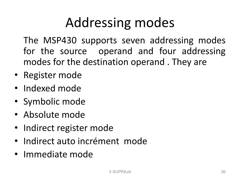 addressing modes