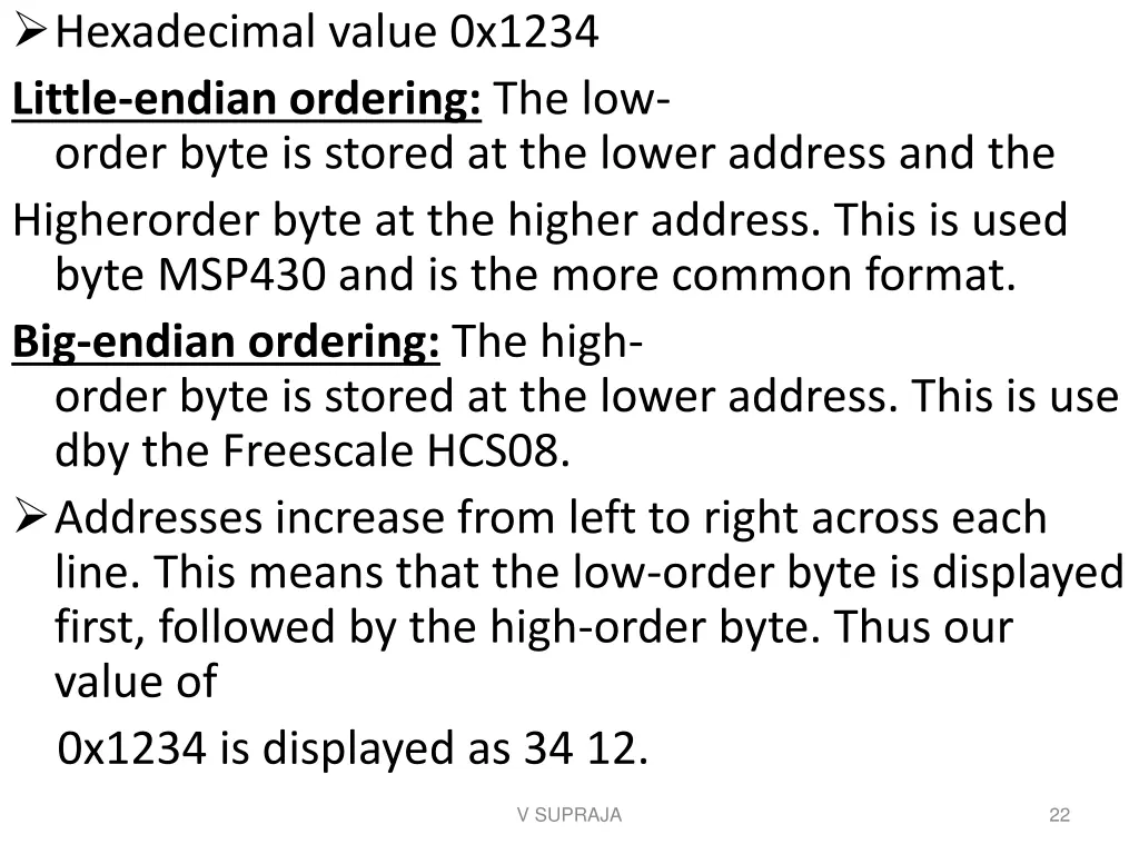 hexadecimal value 0x1234 little endian ordering