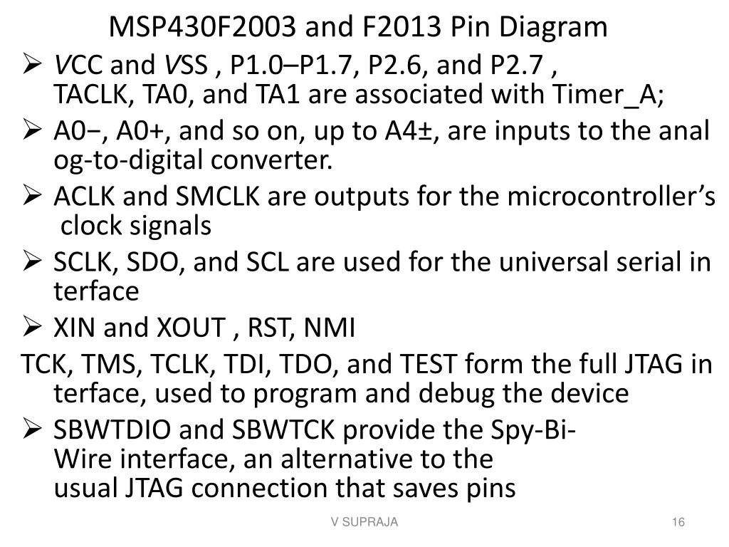 msp430f2003 and f2013 pin diagram 1