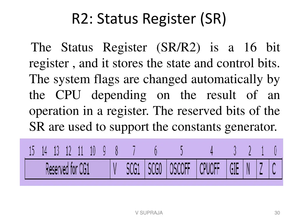 r2 status register sr