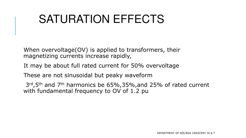 saturation effects