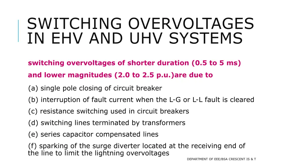 switching overvoltages in ehv and uhv systems 2