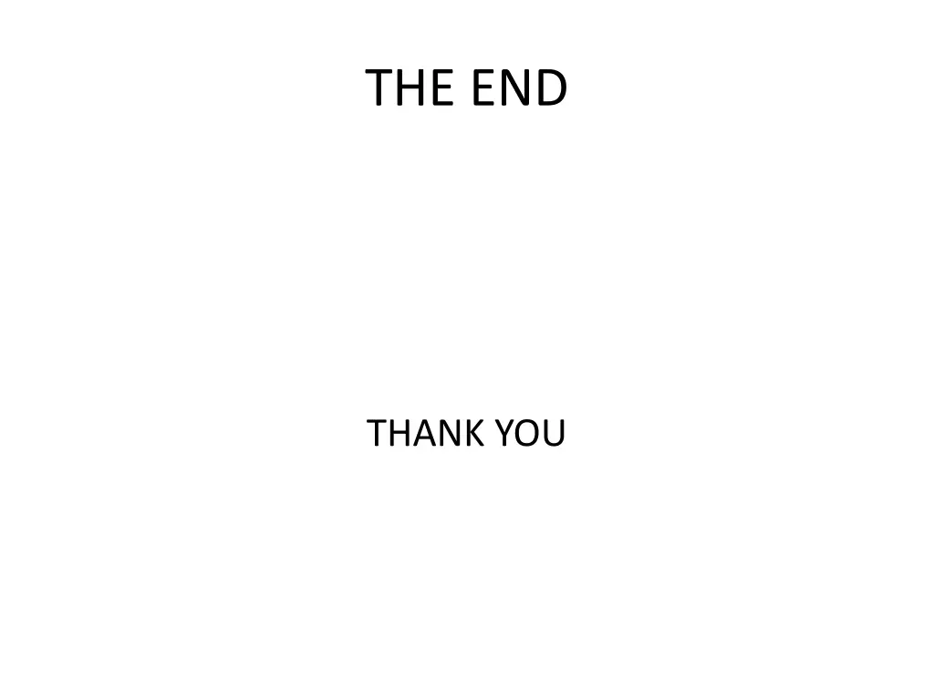 the end